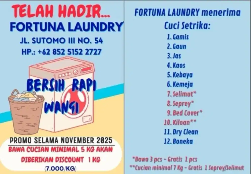 Karyawan Tetap Laundry