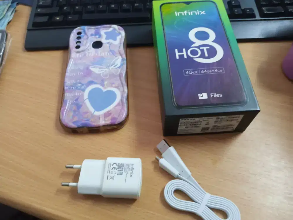 Infinix Hot 8 Fullset Ram 4/64GB Retak