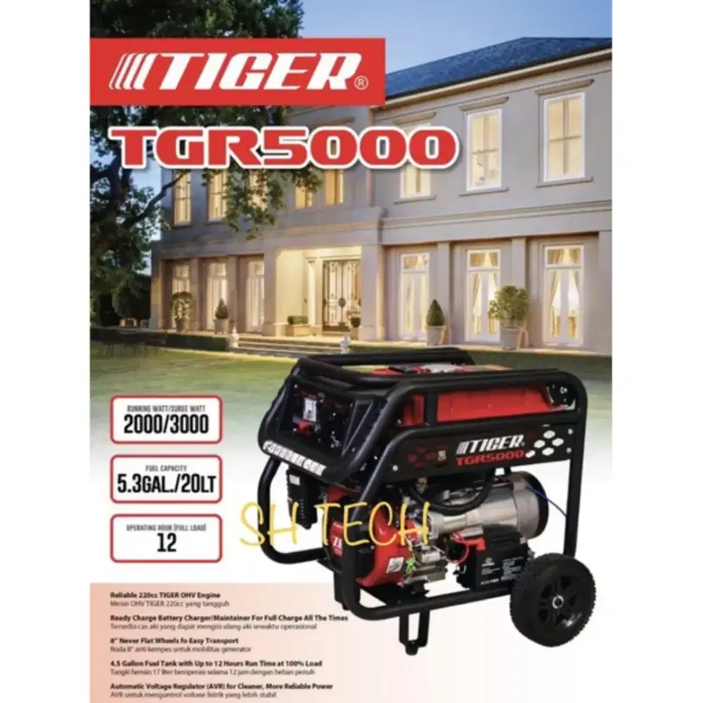 Genset listrik portabel mesin bensin 3000 watt