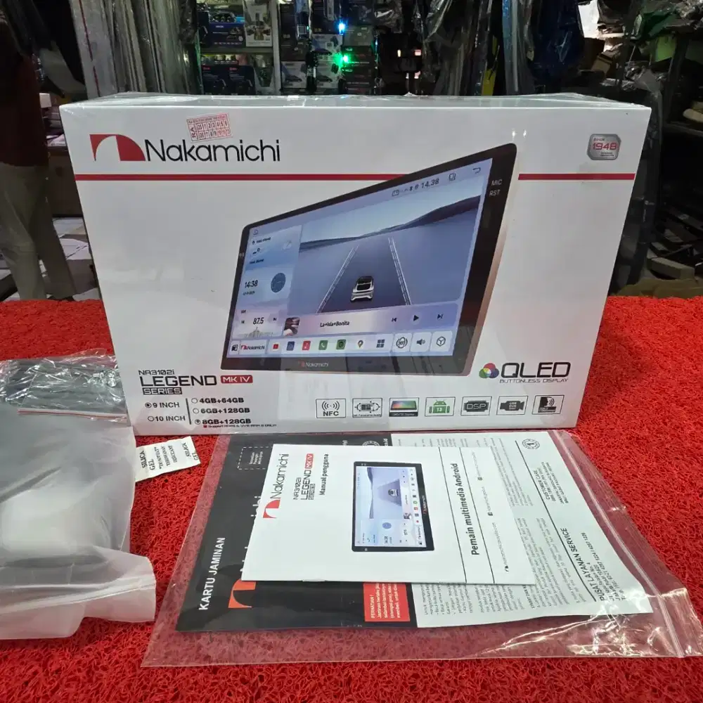 Head Unit Android Nakamichi NA3102i LEGEND SERIES MK IV 8GB+128GB 9 in