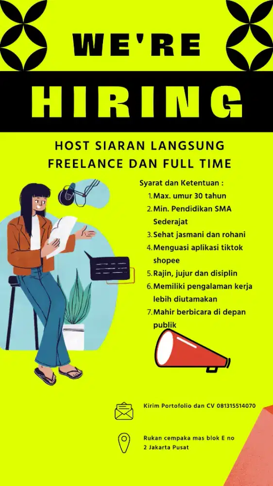 Host Live freelance dan full time