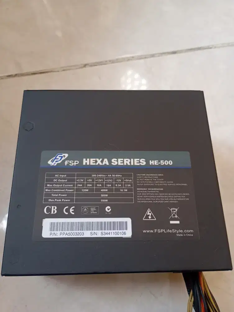 Power suplay HEXA SESIES 80+500W