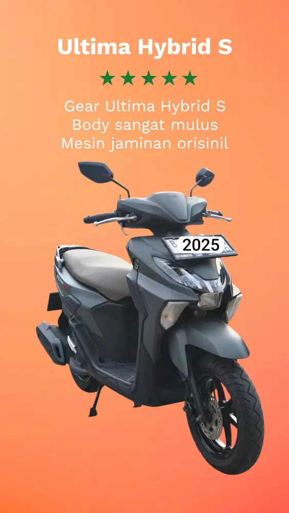 Yamaha Gear Ultima Hybrid S type tertinggi (KTP daerah bs kredit)