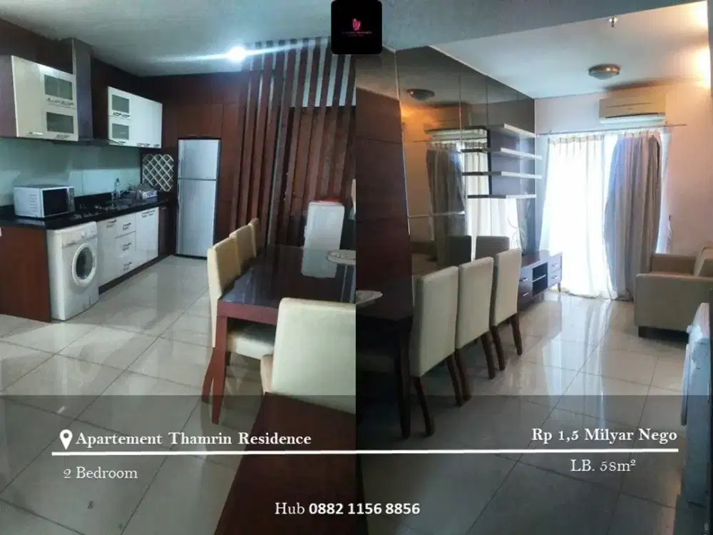 Dijual Apartement Thamrin Residence Mid Floor 2BR Full Furnished