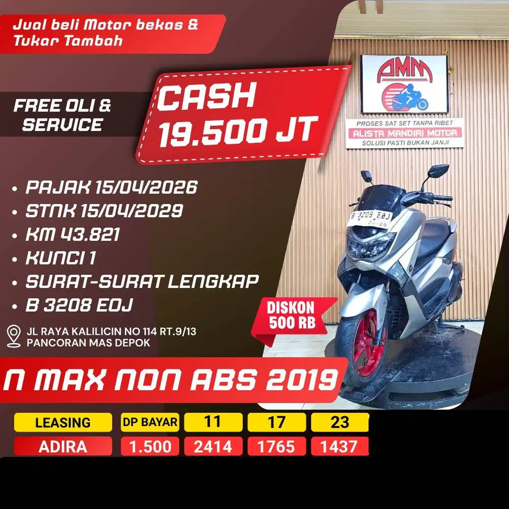 NMAX NON ABS 2019 CASH / KREDIT CC INDODANA ALLOBAK SPAYLATER ALISTA