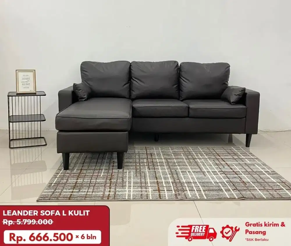 Leander sofa L kulit