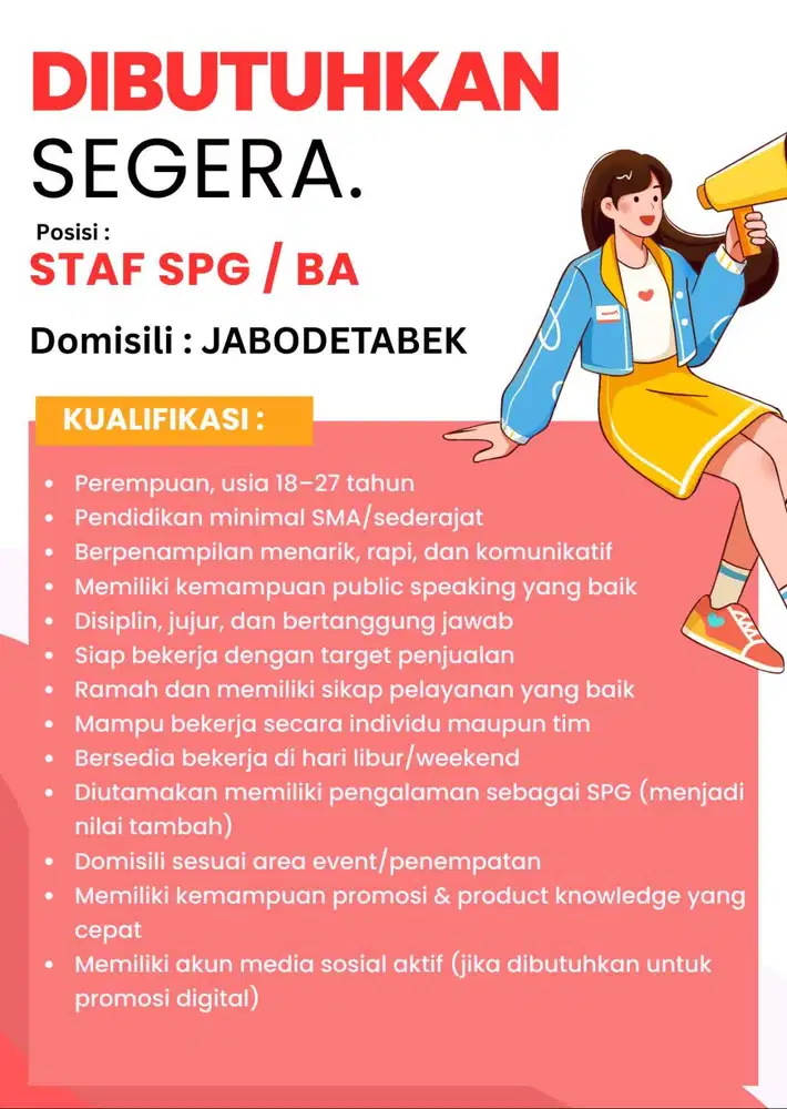 SPG / BA area JABODETABEK