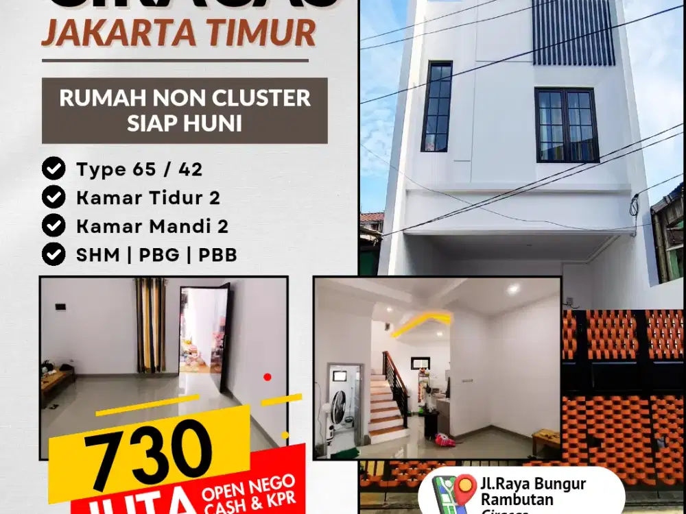 Dijual Rumah Siap Huni Ciracas Jakarta Timur