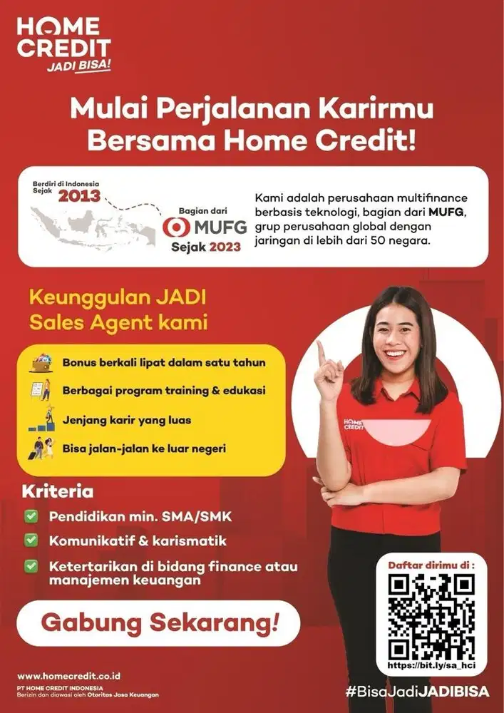 Mulai perjalanan karirmu bersama home credit !