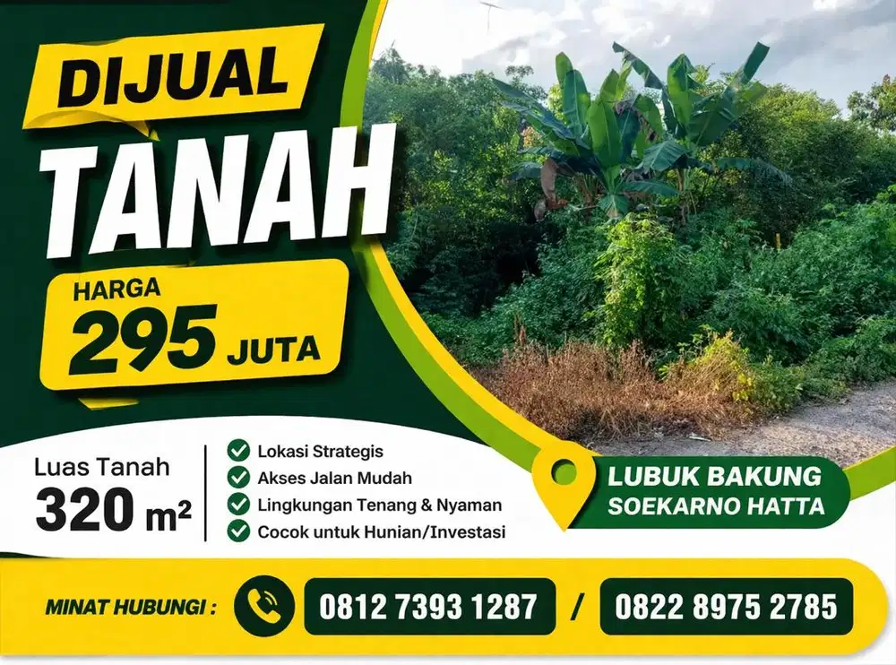 DIJUAL TANAH MURAH STRATEGIS