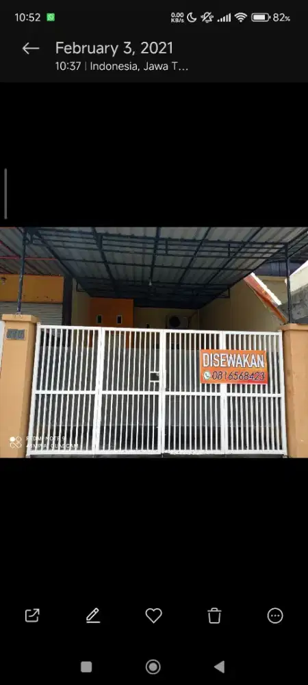 Dikontrakkan rumah wisma tropodo bebas banjir