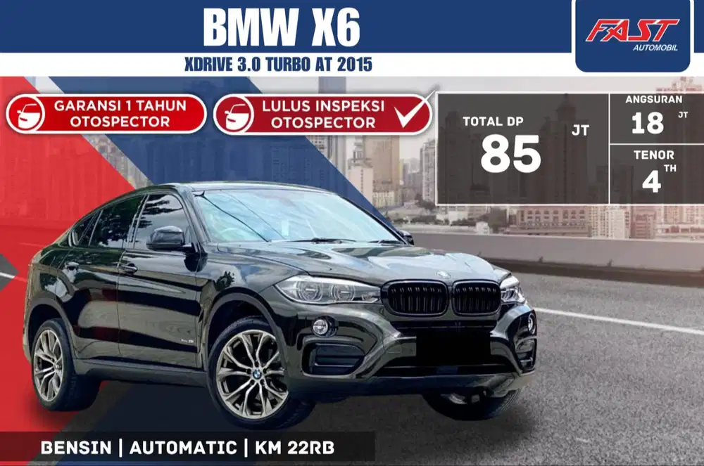 BMW X6 2015 X DRIVE 3.0 TURBO SUNROOF LOW KM.22RB & PAJAK PANJANG