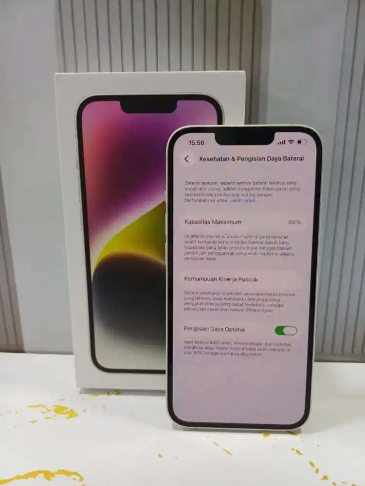 Iphone 14 128 ibox fullset orian hb. 84%no minus siap pakai@