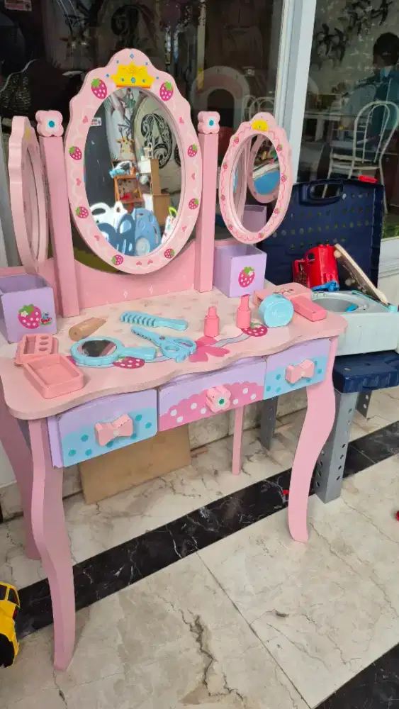 MOTHER GARDEN WOODEN ALESHA DRESSER PRETENT PLAY makeup