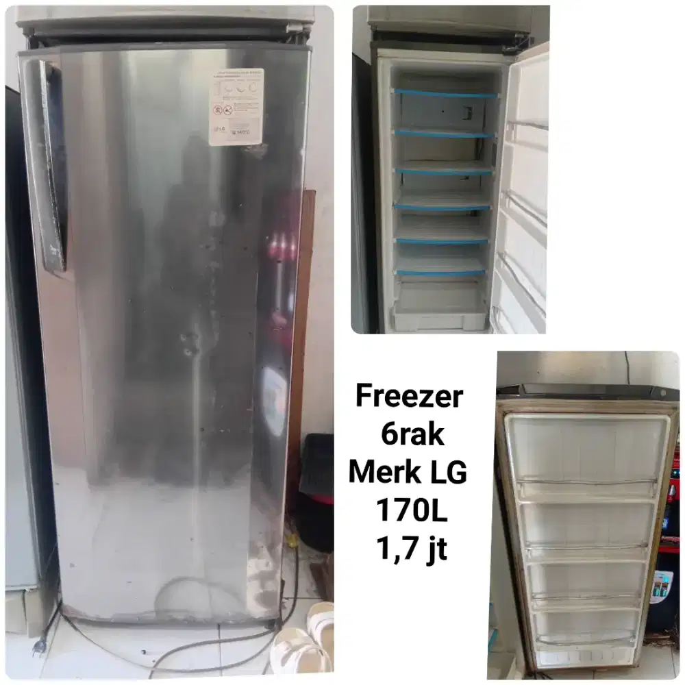 Freezer LG 6rak bekas bergaransi