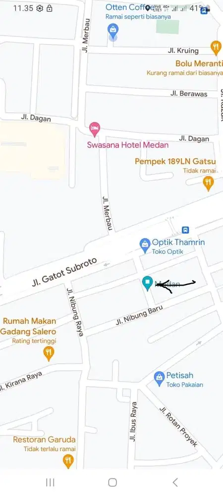 Ruko Kost 15 Kamar Gatot Subroto Petisah Jual  Bawah Harga NJOP