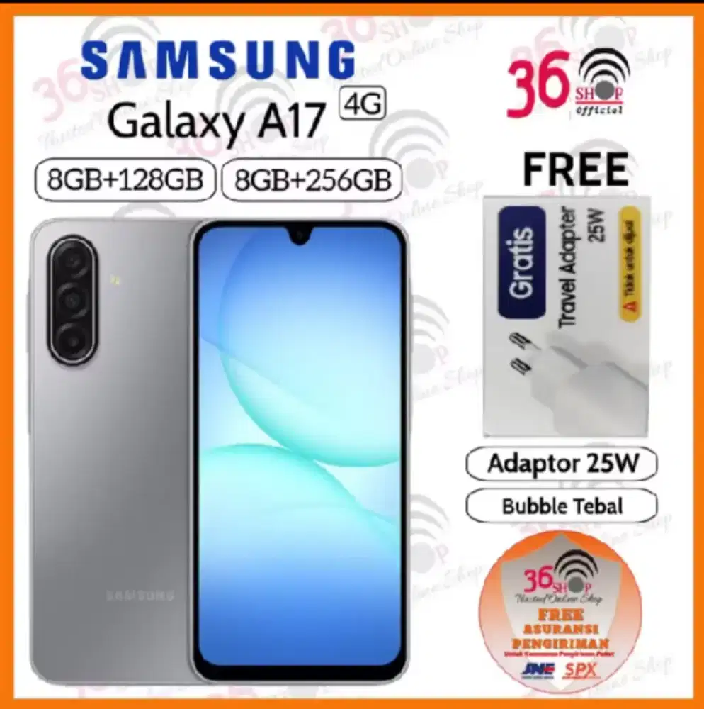 SAMSUNG A17 8/128GB GREY NEW SEGEL BOX
