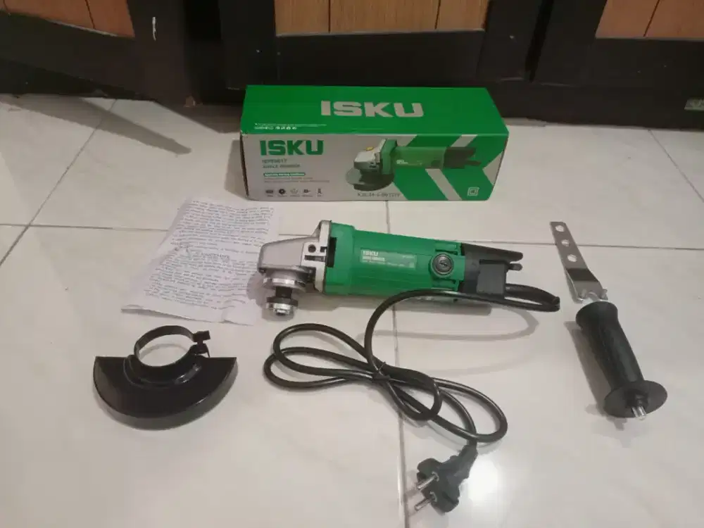 mesin gerinda tangan merk isku kondisi mulus tinggal pakai ok