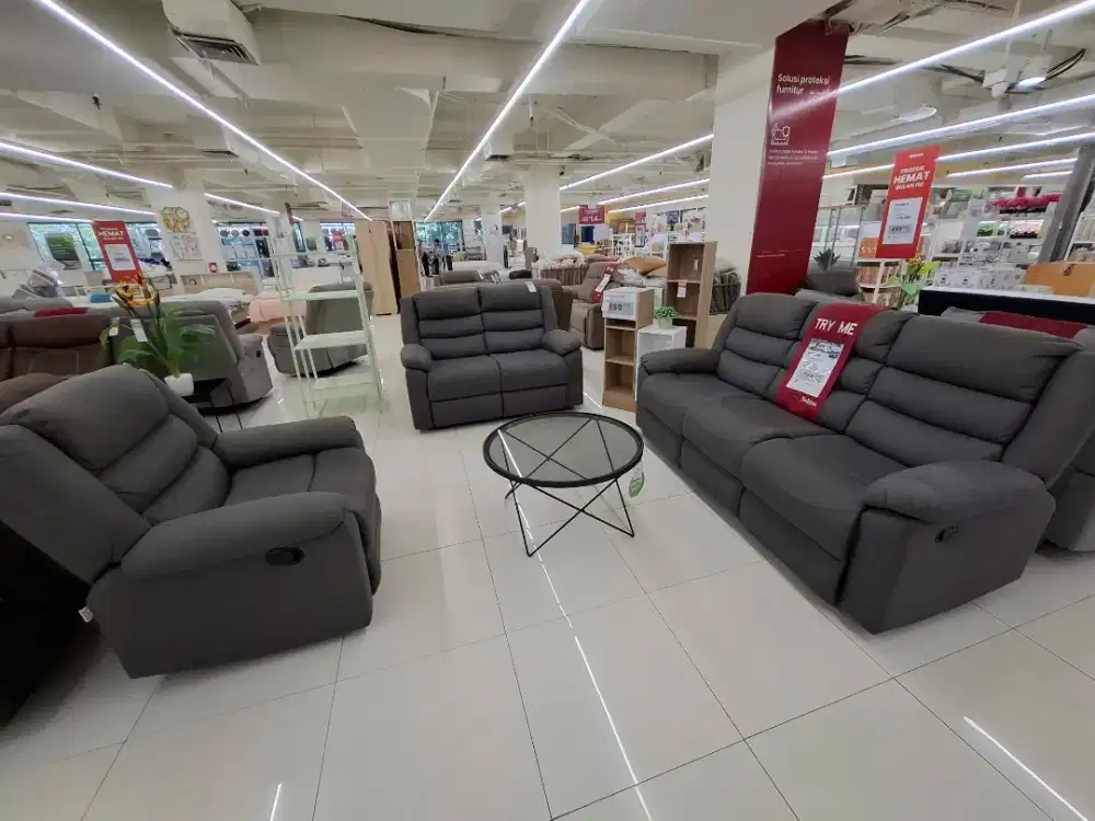 Sofa Recliner Set Abu abu Lexus