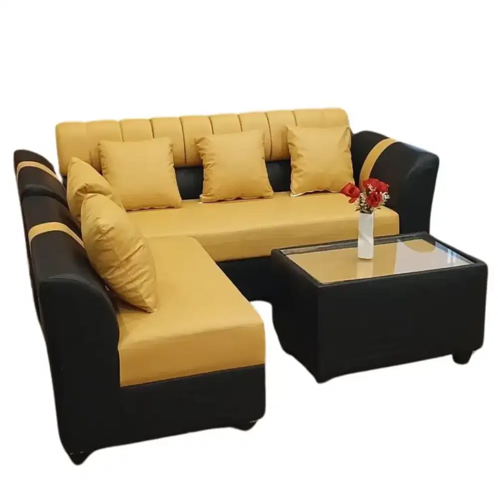 PROMO SOFA TAMU TYPE L FREE MEJA + BANTAL DAN FREE ONGKIR BERGARANSI