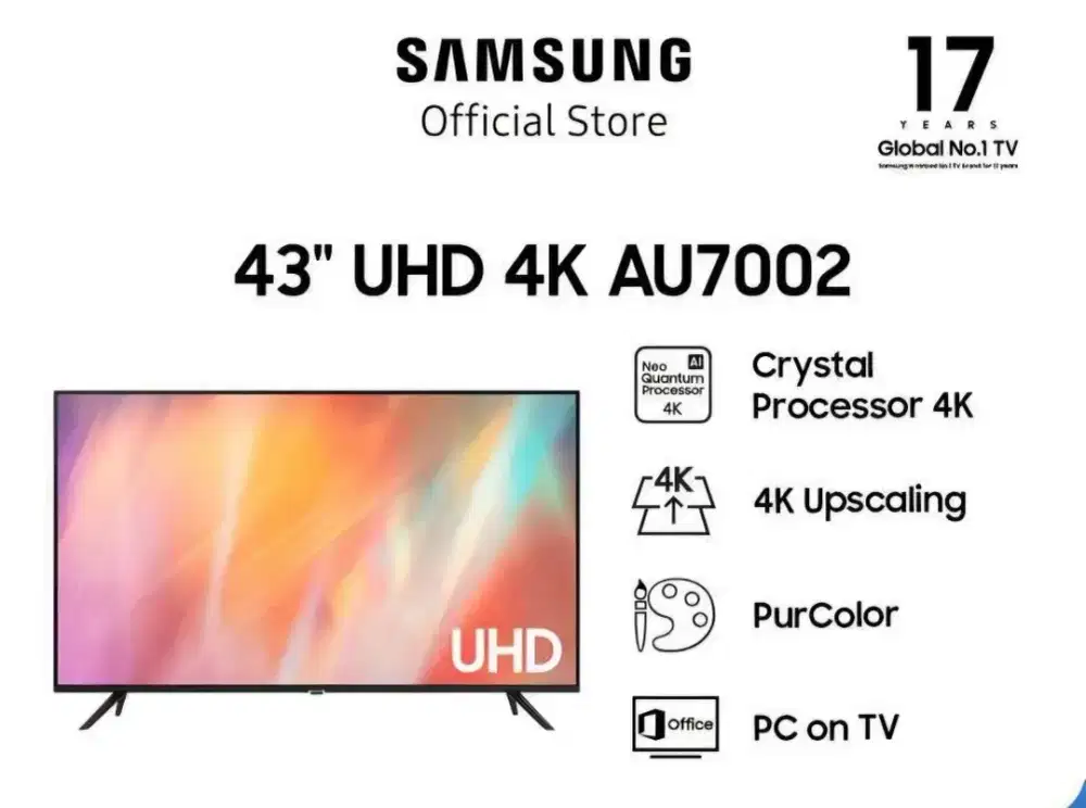 Smart TV Samsung 43 Inci 4K AU7002