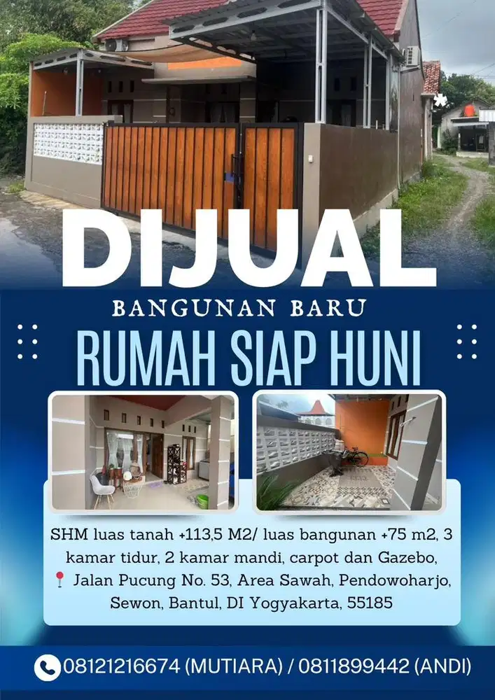 DIJUAL SEGERA TANPA PERANTARA