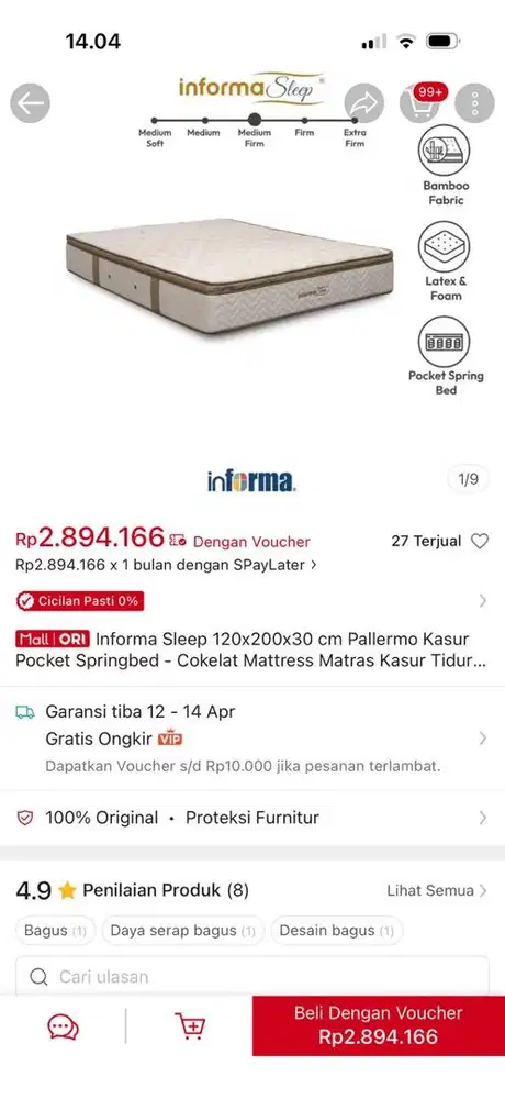 Informa kasur 120x200x30