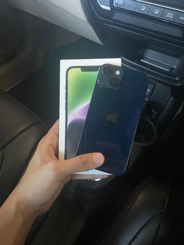 iPhone 14 iBox 128 GB - BH 87% Fullset Original (Midnight/Hitam)