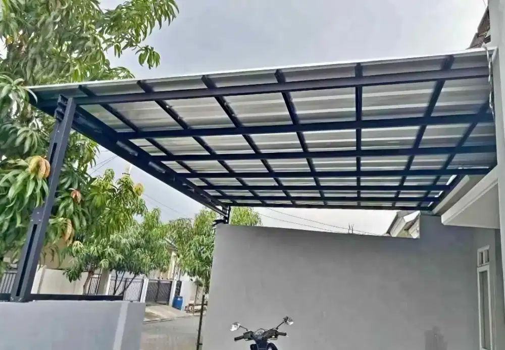 Kanopi rangka baja ringan
