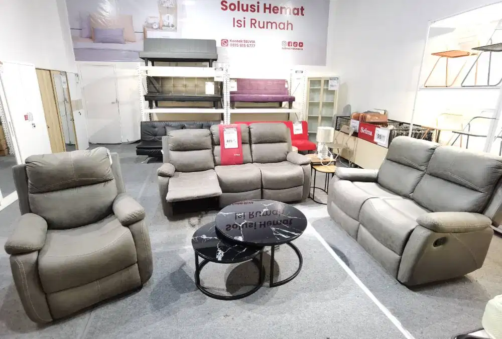 Sofa set recliner ruang tamu
