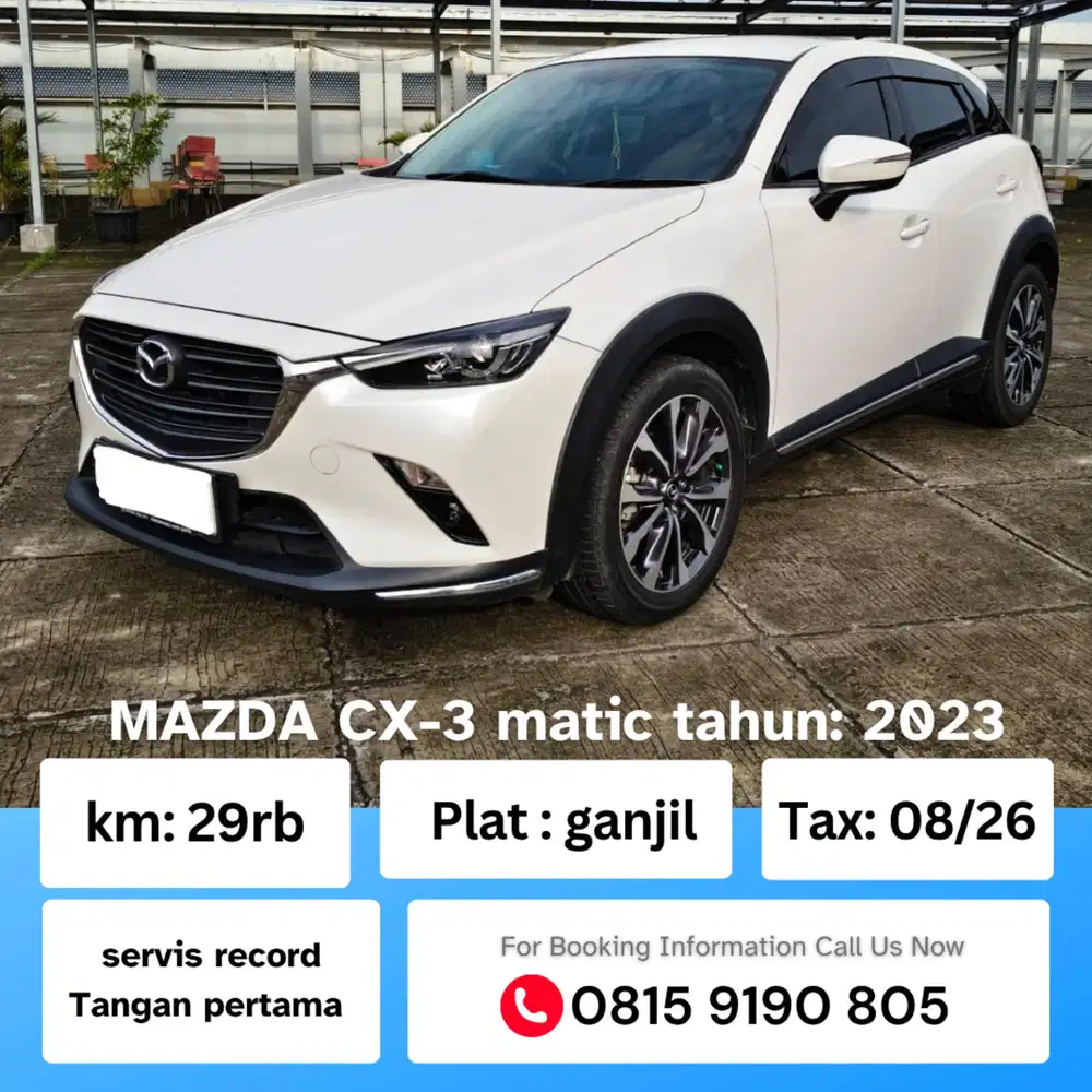 Mazda CX3 sport 2.0 tahun 2023 warna putih