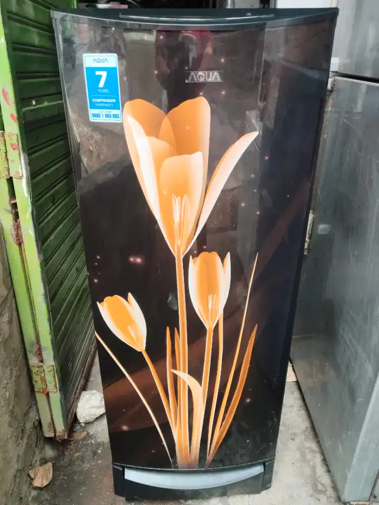 Kulkas aqua 1 pintu normal dingin beku siap pakai