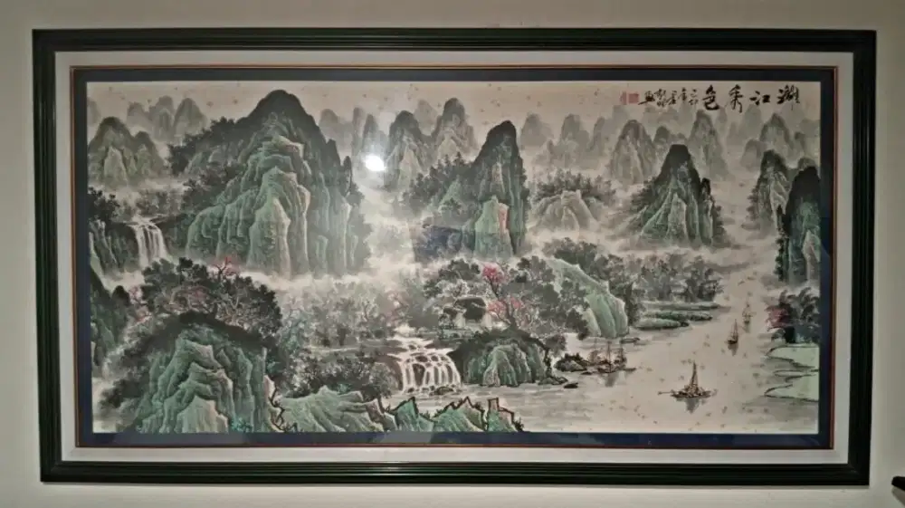 Lukisan pemandangan pegunungan