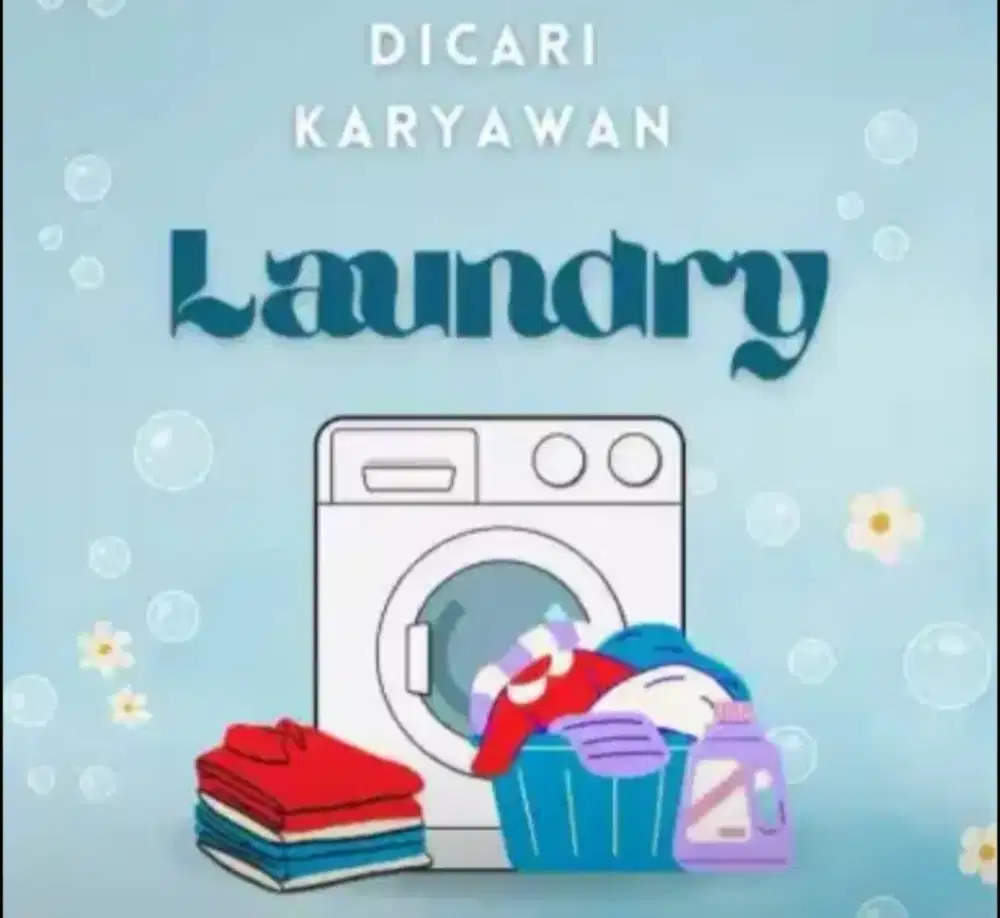 Dicari karyawan cuci antar jemput