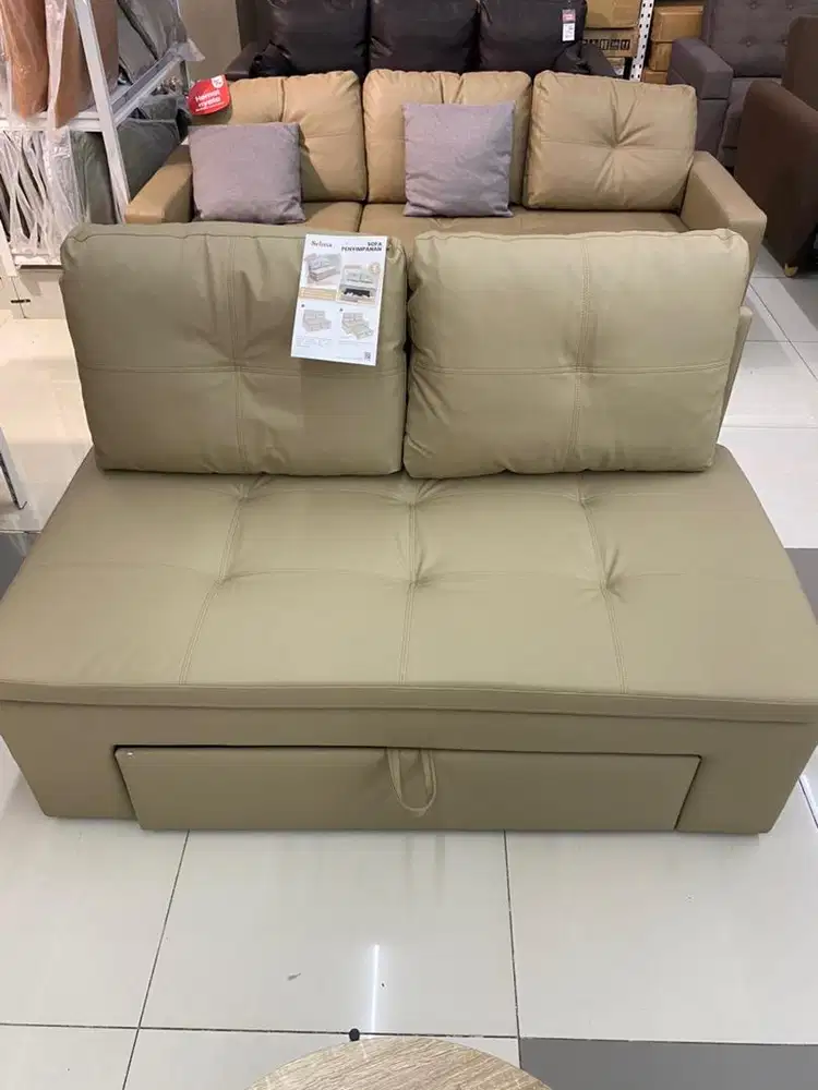 TOSHI SOFA 2S + STORAGE BROWN