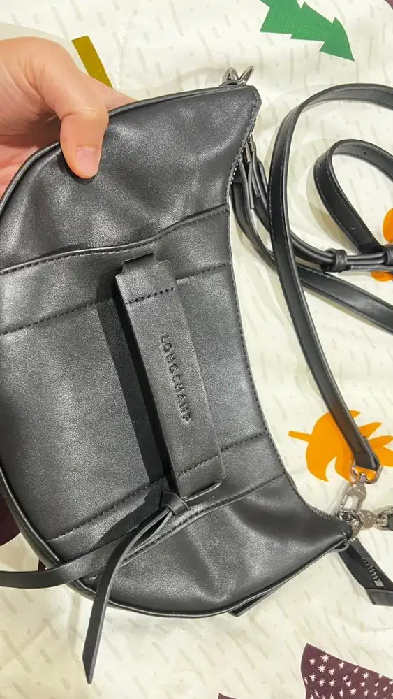 Tas Longchamp black 3D S CROSSBODY BAG kondisi 100% lengkap