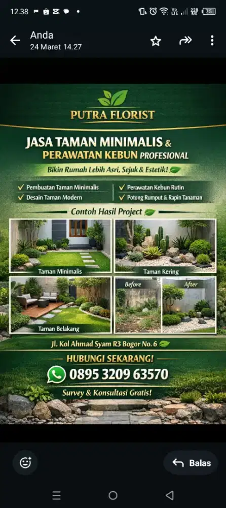 Jasa bersih bersih taman dan kebun