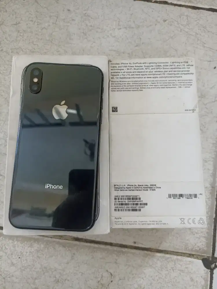 iPhone xs 256 gb beacukai fullsett