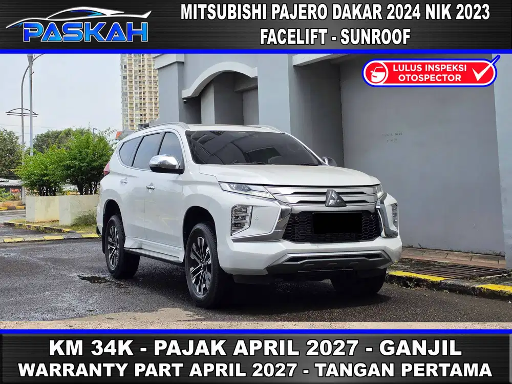 Sunroof Pajak=APRIL-2027 Km=34rb Bunga=4% Pajero Dakar 2024 NIK 2023