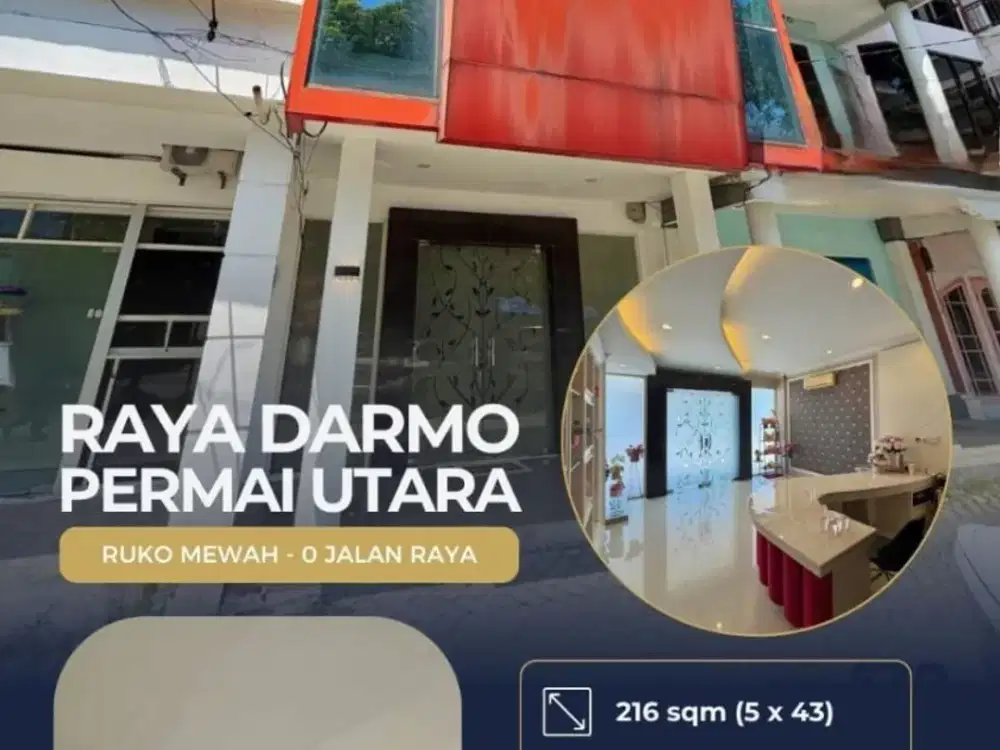 JUAL CEPAT! BUTUH CEPAT LAKU Ruko raya darmo permai utara