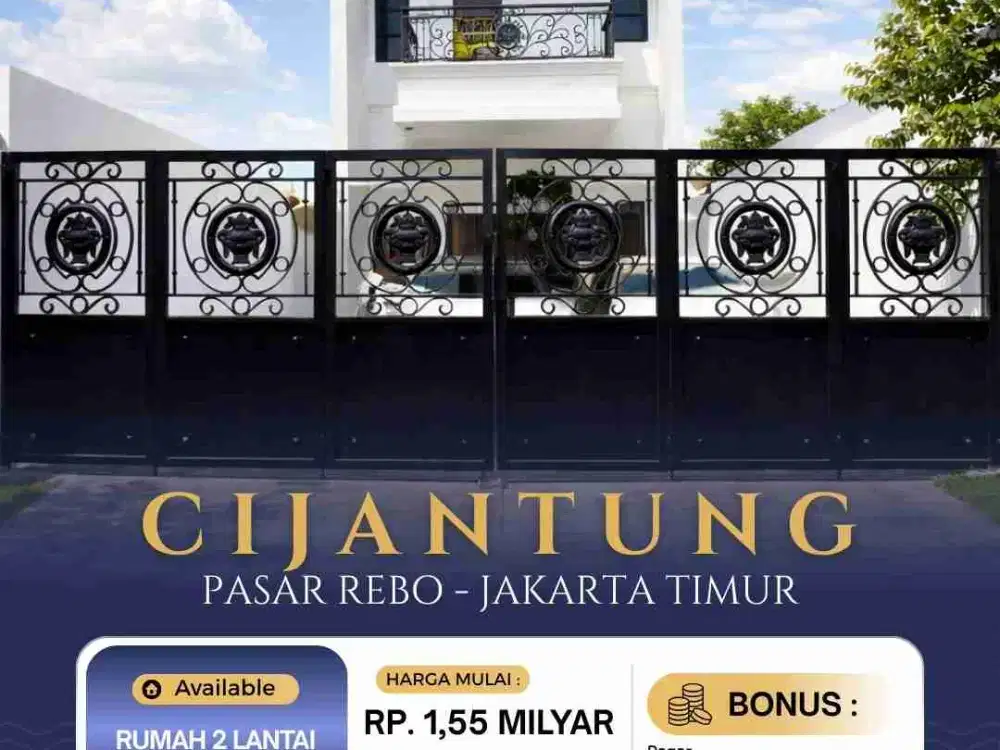 RUMAH BARU 2 LANTAI SIAP HUNI – CIJANTUNG, JAKARTA TIMUR