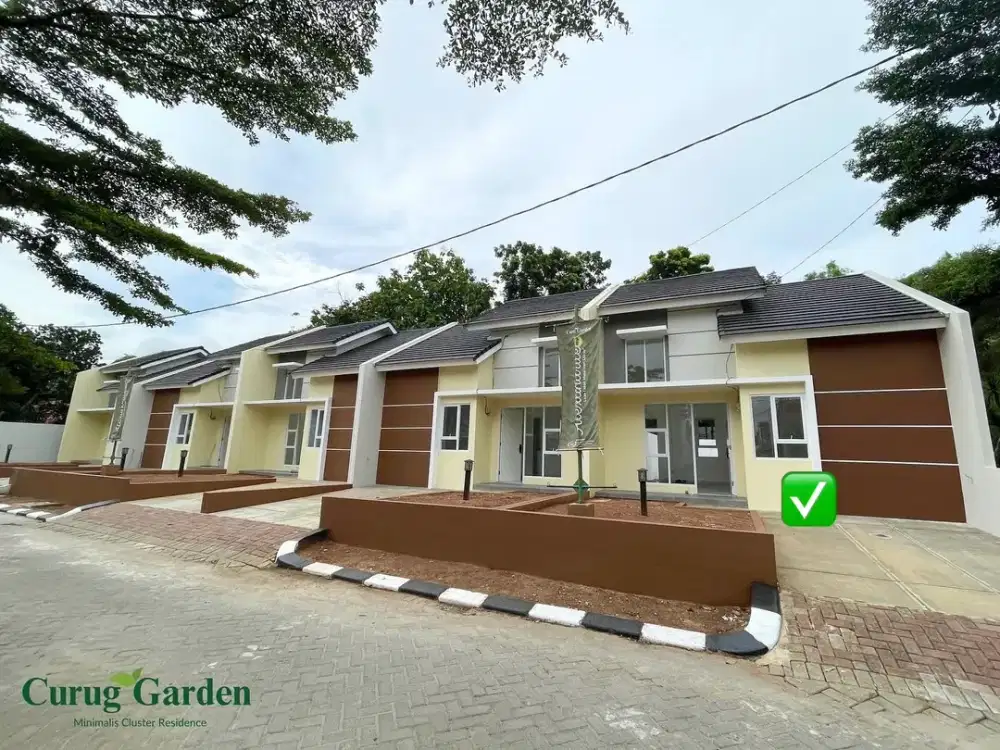 Jual Rumah 1 Lantai Full Furnished LB/LT 48/141m2 CURUG GARDEN Dekat Paramount Petals & Citra Raya