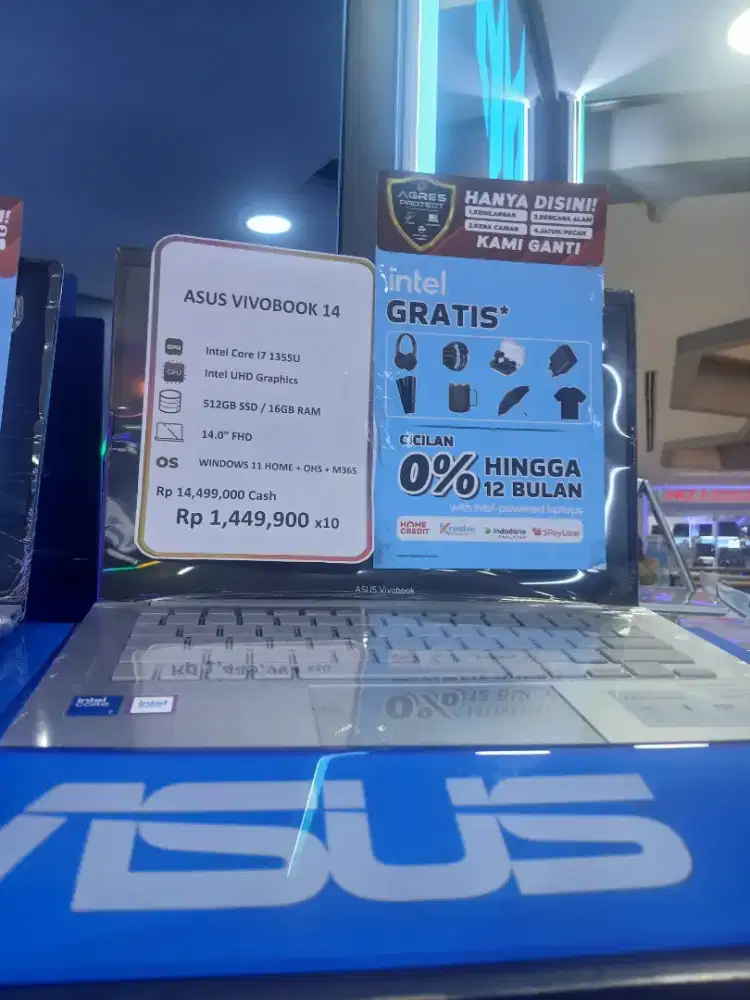 Promo cicilan laptop asus vivobook.i7 bunga 0% free2x cicilan