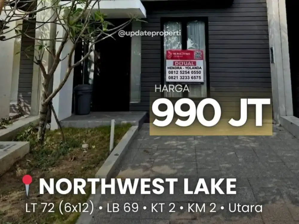 TERMURAH! DIJUAL CEPAT Rumah northwest lake citraland
