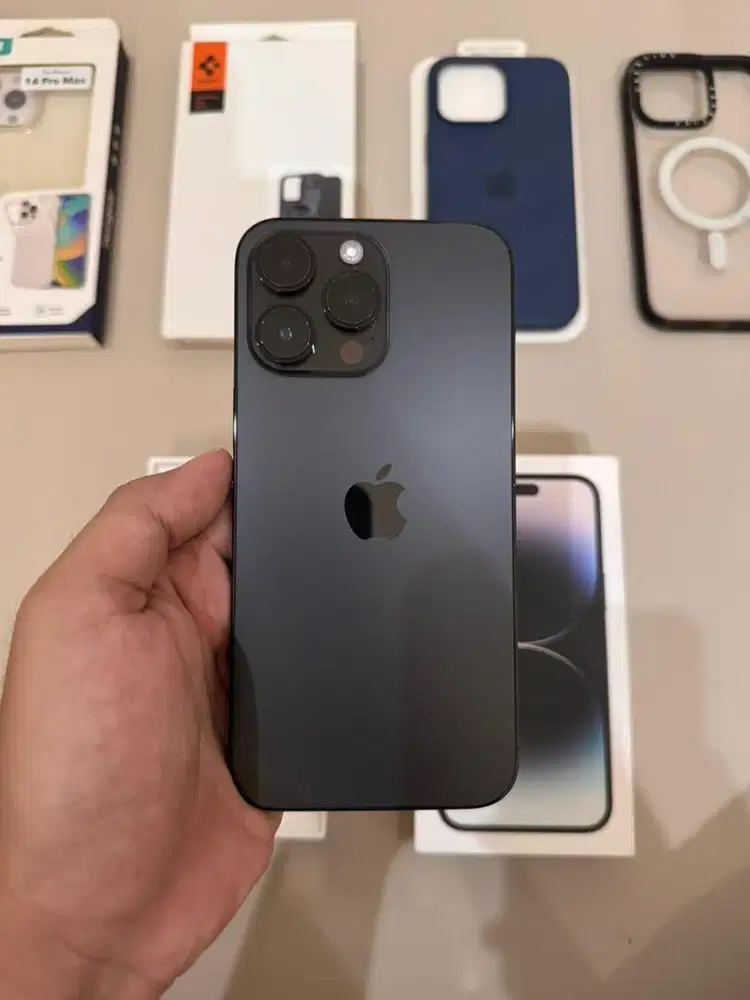 IPHONE 14 PRO MAX 128 GB IBOX SPACE BLACK FULL SET BANYAK BONUS