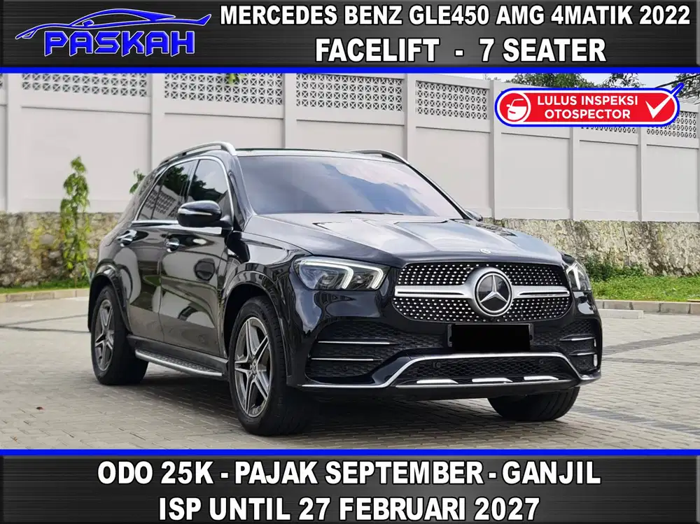 PAJAK=SEPTEMBER BUNGA=4% Odo=25 MERCEDES BENZ GLE450 2022 GLE 450 2022