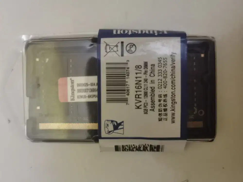 Ram Memory Laptop DDR3 KINGSTON 8GB