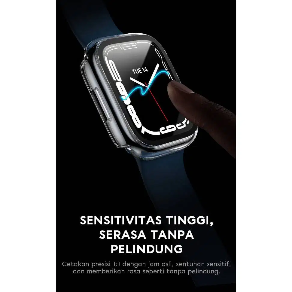 Vivan VGW01T 2in1 Tempered Glass With Cover For iWatch 7/8/9 41mm