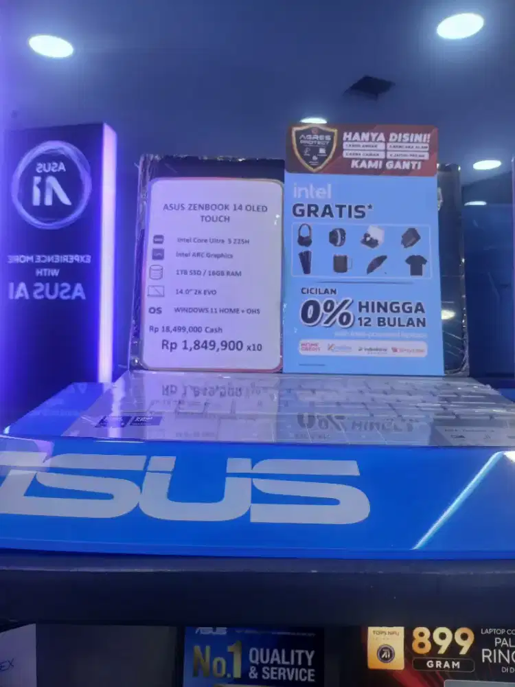 Promo cicilan laptop asus zenbook bunga 0% free 2x cicilan