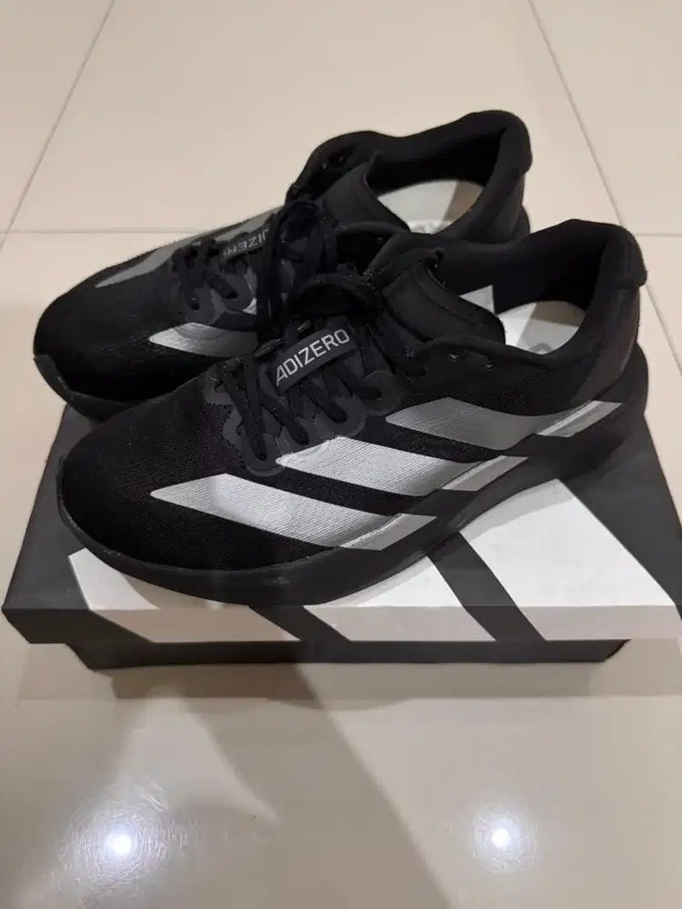 SEPATU ADIDAS EVO SL BLACK SILVER SIZE 42 PREMIUM
